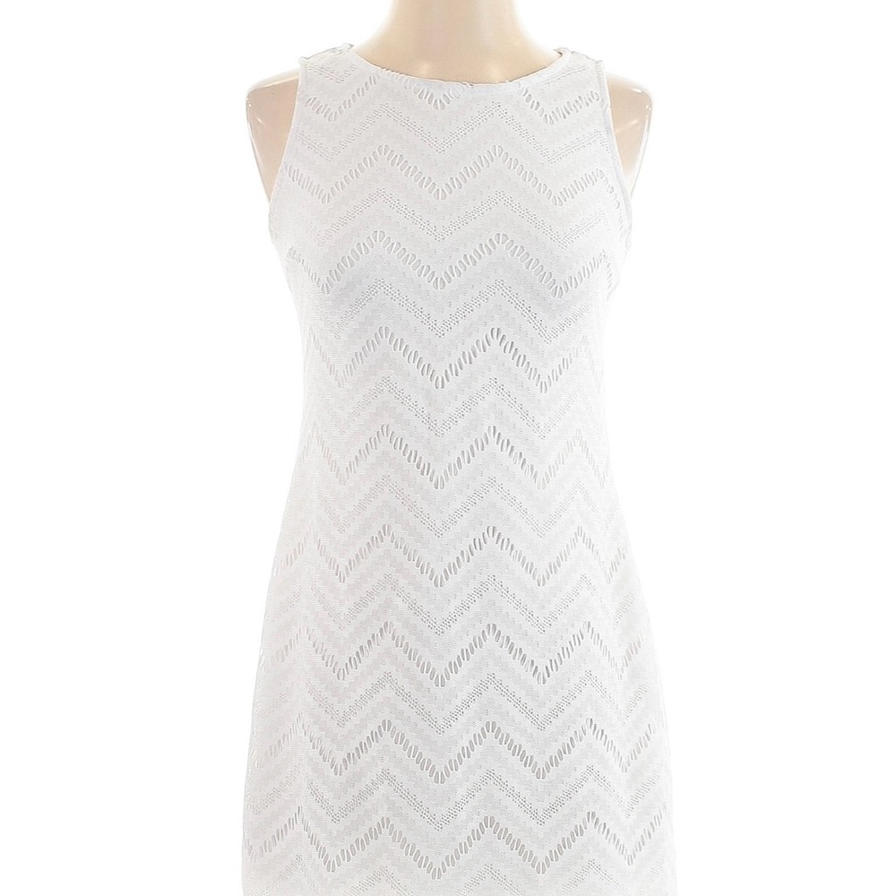 White Chevron Dress